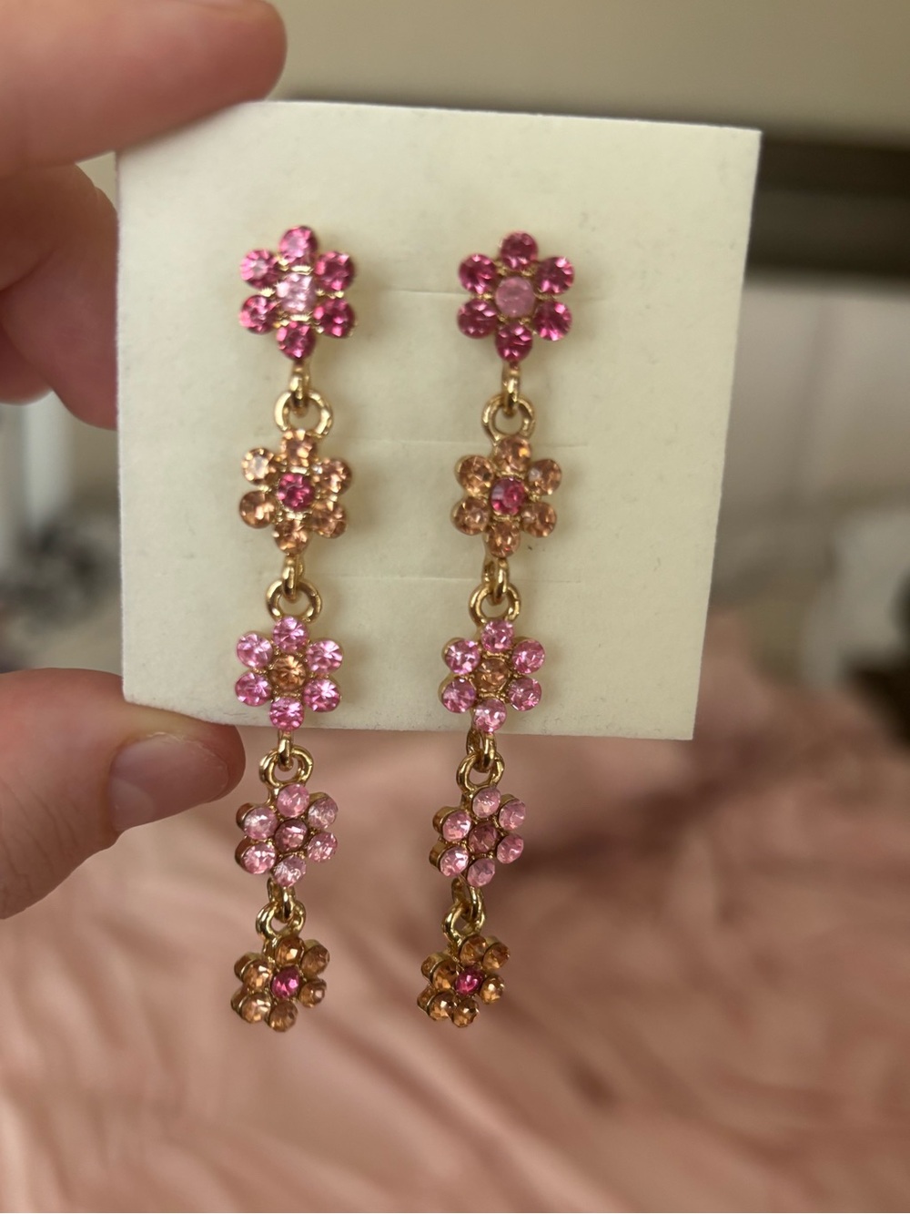 Flower Rhinestone Earrings